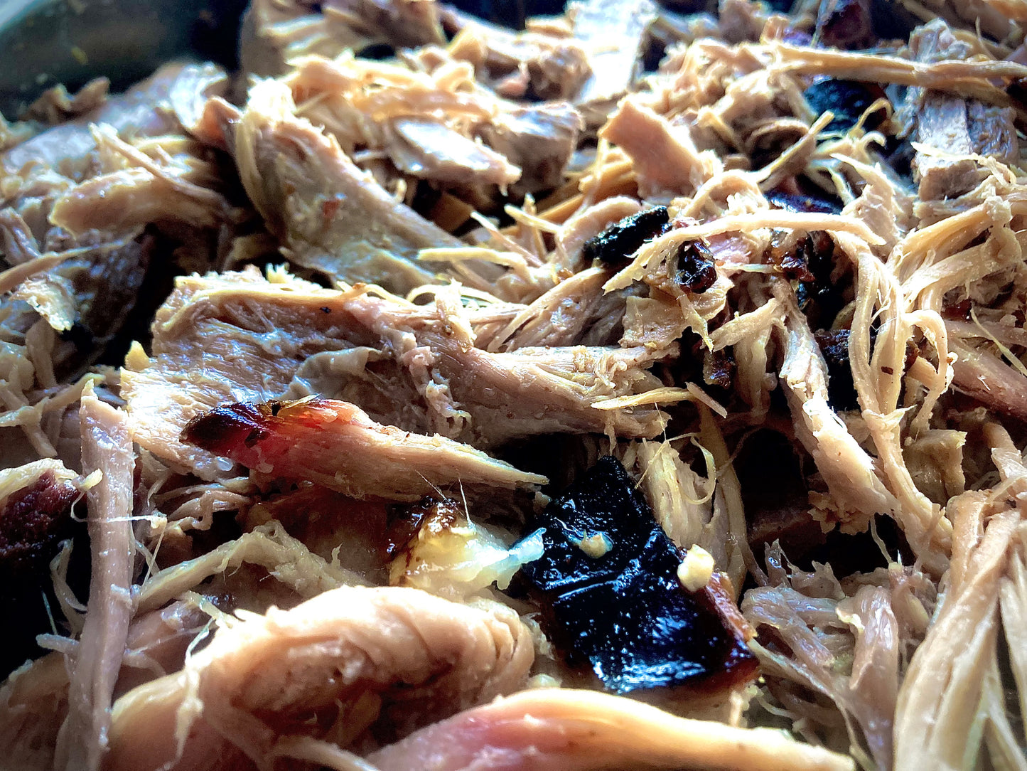 Pulled free-range pork shoulder with Bramley apple and chilli jam